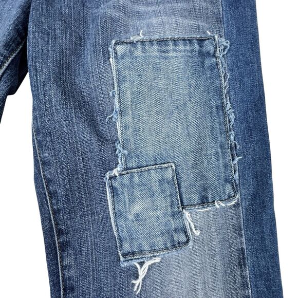 J Brand Womens Low Rise Flare Jeans 27 Patchwork Western Hippie Boho Bell Bottom - Picture 6 of 16